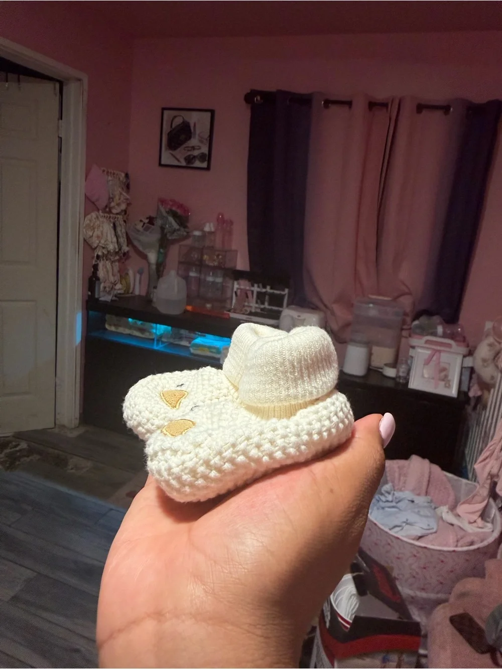 Carter's Cream Knit Duck Booties
